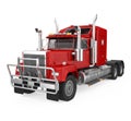Red Semi-trailer Truck Isolated Royalty Free Stock Photo