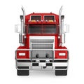 Red Semi-trailer Truck Isolated Royalty Free Stock Photo