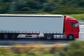 Red semi truck Royalty Free Stock Photo