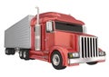 Red Semi Truck 18 Wheeler Big Rig Hauler