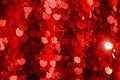 Red sequins pattern. Sparkling sequins background. Red sequin fabric for background. rectangular red shiny fabric Royalty Free Stock Photo