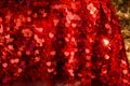 Red sequins pattern. Sparkling sequins background. Red sequin fabric for background. rectangular red shiny fabric Royalty Free Stock Photo