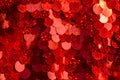 Red sequins pattern. Sparkling sequins background. Red sequin fabric for background. rectangular red shiny fabric