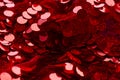 Red sequins pattern. Sparkling sequins background. Red sequin fabric. rectangular red shiny fabric Royalty Free Stock Photo