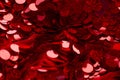 Red sequins pattern. Sparkling sequins background. Red sequin fabric. rectangular red shiny fabric Royalty Free Stock Photo