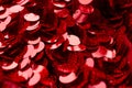 Red sequins pattern. Sparkling sequins background. Red sequin fabric. rectangular red shiny fabric Royalty Free Stock Photo