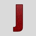 Red sequins sings. Sequins alphabet. Eps 10. Royalty Free Stock Photo