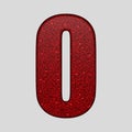 Red sequins sings. Sequins alphabet. Eps 10. Royalty Free Stock Photo