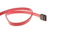 Red Serial ATA cable Royalty Free Stock Photo