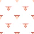 Red sexy thong panties pattern seamless vector