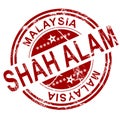 Red Shah Alam stamp