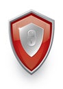 Red shield icon Royalty Free Stock Photo
