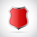 Red shield icon Royalty Free Stock Photo