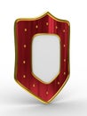 Red shield on white background Royalty Free Stock Photo