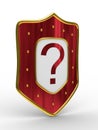 Red shield on white background Royalty Free Stock Photo