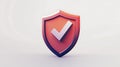 Security shield check mark icon protection and verification ai generated. Royalty Free Stock Photo