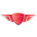 Red shield wings logo Royalty Free Stock Photo