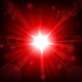 Red shine with lens flare background
