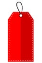 Red shining blank tag, with white list