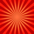 Red shiny abstract sunburst background. Vector illustration. Royalty Free Stock Photo