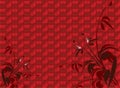 Red shiny floral background Royalty Free Stock Photo