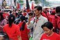 Red-Shirt Protester Royalty Free Stock Photo