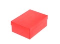 Red shoe box isolated on a white background Royalty Free Stock Photo