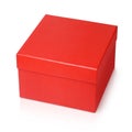 Red shoe box isolated on white Royalty Free Stock Photo