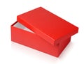 Red shoe box isolated on white Royalty Free Stock Photo
