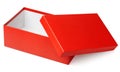 Red shoe box isolated on white Royalty Free Stock Photo