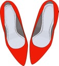 RED shoes heels illustration