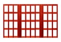 Red Shoji , Traditional Japanese door,window Royalty Free Stock Photo