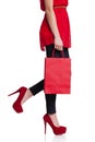 Red shopping bag Royalty Free Stock Photo
