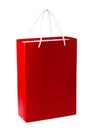 Red shopping bag isolated on white background Royalty Free Stock Photo