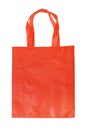 red shopping bag isolated on white background with clipping path Royalty Free Stock Photo