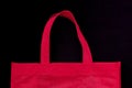 Red shopping bag on a white background, isolate. Shopping at the store Royalty Free Stock Photo