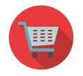 Red shopping cart symbol button Royalty Free Stock Photo