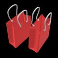 Red shopping sale bag. Royalty Free Stock Photo