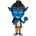 Young Kid Character in Avatar costume