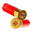 Red shotgun shells . Royalty Free Stock Photo