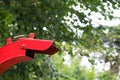 Red shredder for trees Royalty Free Stock Photo