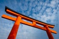 Red Shrine Gate in Kyoto, Japan Royalty Free Stock Photo