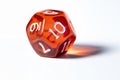 Red 12 Sided Die Royalty Free Stock Photo