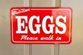 A Sign Advertising Eggs for Sale at a Local Farm Royalty Free Stock Photo