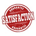 Red sign of Satisfaction Guarantee on a white background