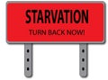 Starvation Sign Concept