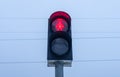 Red signal or stoplight on traffic light. Stop sign Royalty Free Stock Photo