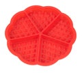 Red silicone form Viennese wafers Royalty Free Stock Photo