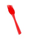 Red silicone pastry brush isolated on a white Royalty Free Stock Photo