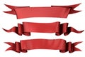 Red silk banners Royalty Free Stock Photo